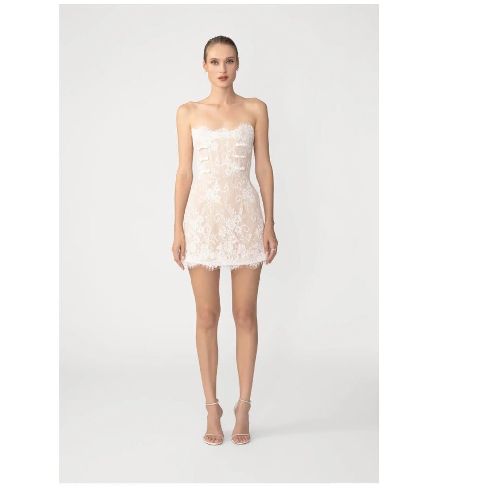 Sau Lee Sasha Lace Mini Dress - Size 10